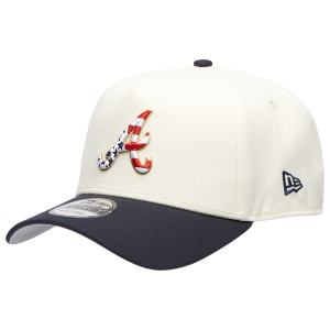 New Era Braves 940 A Frame American Stars Cap - Adult - White/Navy