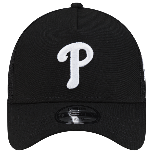 New Era Phillies 940AF Script Trucker Cap - Adult - Black - Image 2