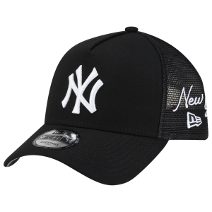New Era Yankees 940AF Script Trucker Cap - Adult - Black