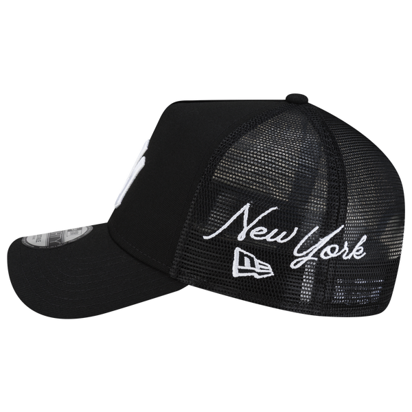 New Era Yankees 940AF Script Trucker Cap - Adult - Black - Image 6