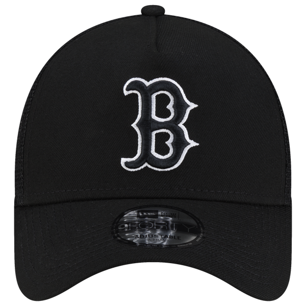 New Era Red Sox 940AF Script Trucker Cap - Adult - Black - Image 2