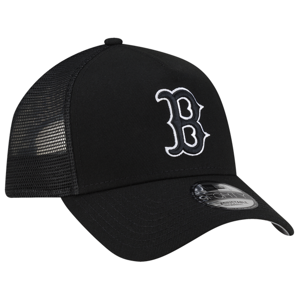 New Era Red Sox 940AF Script Trucker Cap - Adult - Black - Image 3