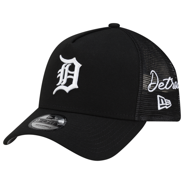 New Era Tigers 940AF Script Trucker Cap - Adult - Black