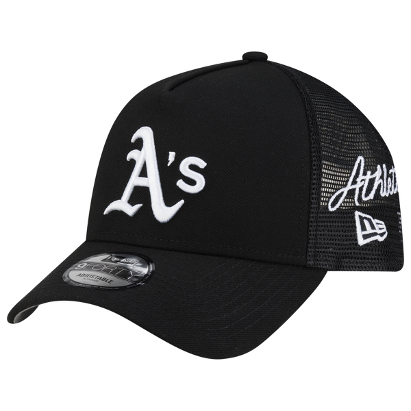 New Era Athletics 940AF Script Trucker Cap - Adult - Black