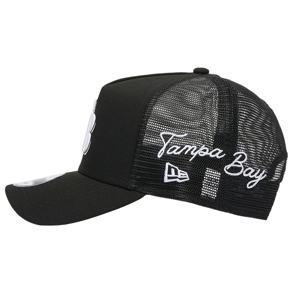New Era Rays 940AF Script Trucker Cap - Adult - Black - Image 6