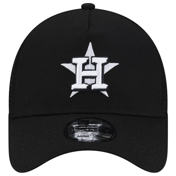 New Era Astros 940AF Script Trucker Cap - Adult - Black - Image 2