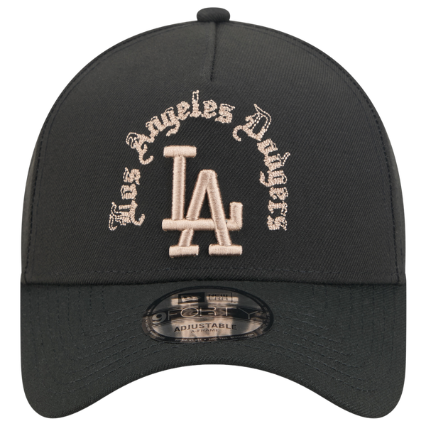 New Era Dodgers 9FORTY A-Frame Gothic Cap - Adult - Black - Image 2