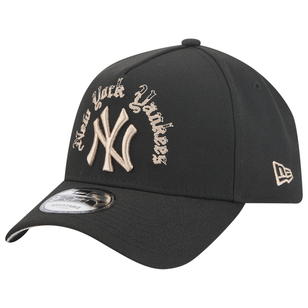 New Era Yankees 9FORTY A-Frame Gothic Cap - Adult - Black
