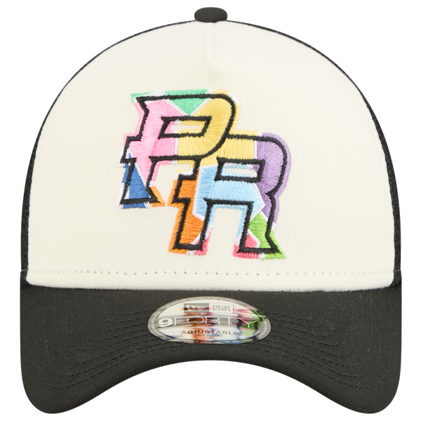 New Era Puerto Rico 940AF WBC Colorful Trucker Cap - Adult - Black/White - Image 2