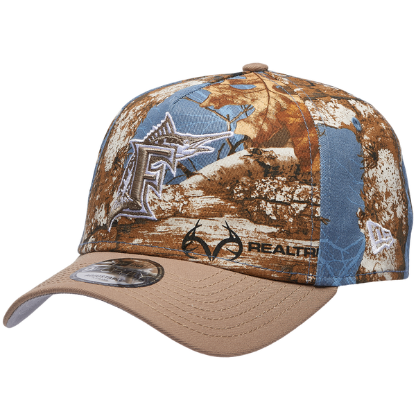 New Era Marlins 940 A-Frame RealTree Cap - Adult - Tan/Realtree Camo