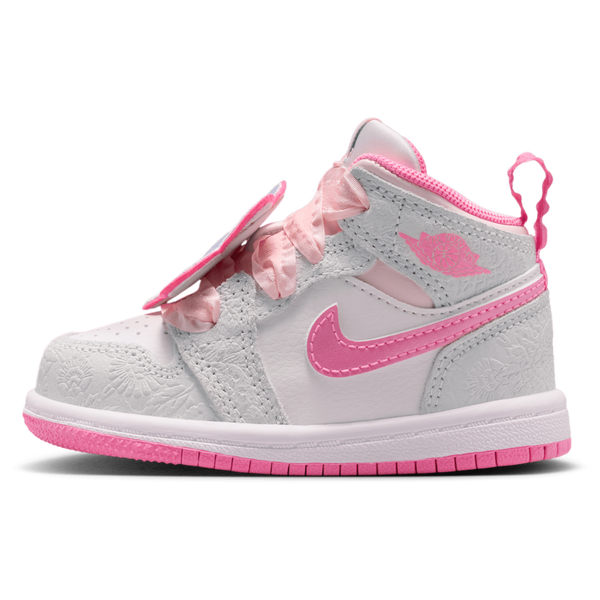 Jordan Jordan 1 Mid SE - Girls' Toddler - Vast Grey/Pink Glow/Sail - Image 2