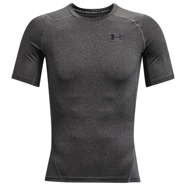 Under Armour HeatGear Compression S/S T-Shirt - Men's - Carbon Heather/Black