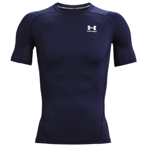 Under Armour HeatGear Compression S/S T-Shirt - Men's - Midnight Navy/White