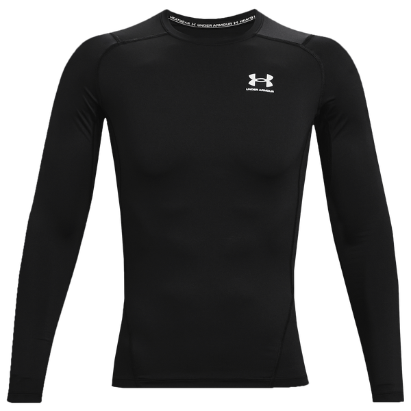 Under Armour HeatGear Armour Comp L/S T-Shirt - Men's - White/Black