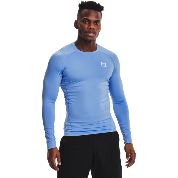 Under Armour HeatGear Armour Comp L/S T-Shirt - Men's - Carolina Blue/White