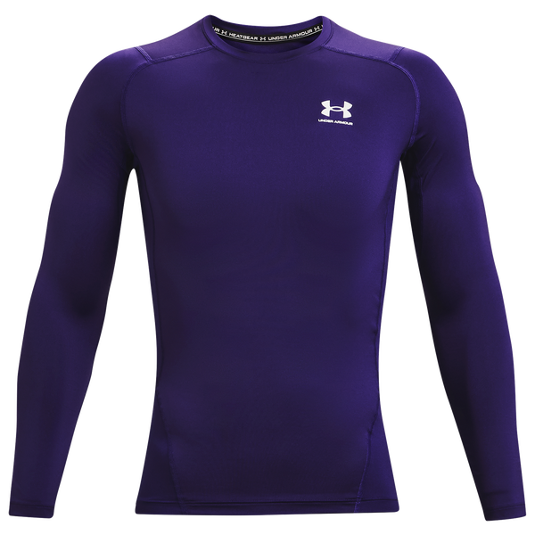 Under Armour HeatGear Armour Comp L/S T-Shirt - Men's - Purple/White