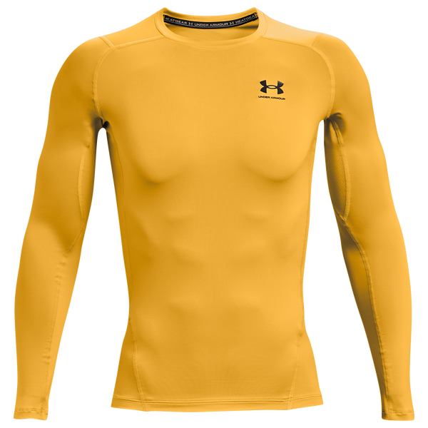 Under Armour HeatGear Armour Comp L/S T-Shirt - Men's - Steeltown Gold/Black - Image 2