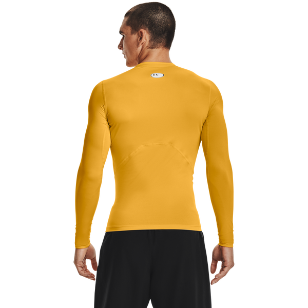 Under Armour HeatGear Armour Comp L/S T-Shirt - Men's - Steeltown Gold/Black - Image 5