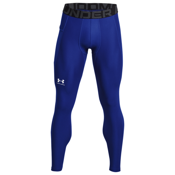 Under Armour HG Armour 2.0 Compression Tights - Men's - White/Royal - Image 3