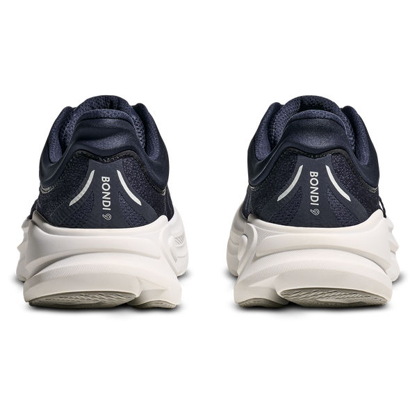 HOKA Bondi 9 - Men's - White/Navy - Image 3