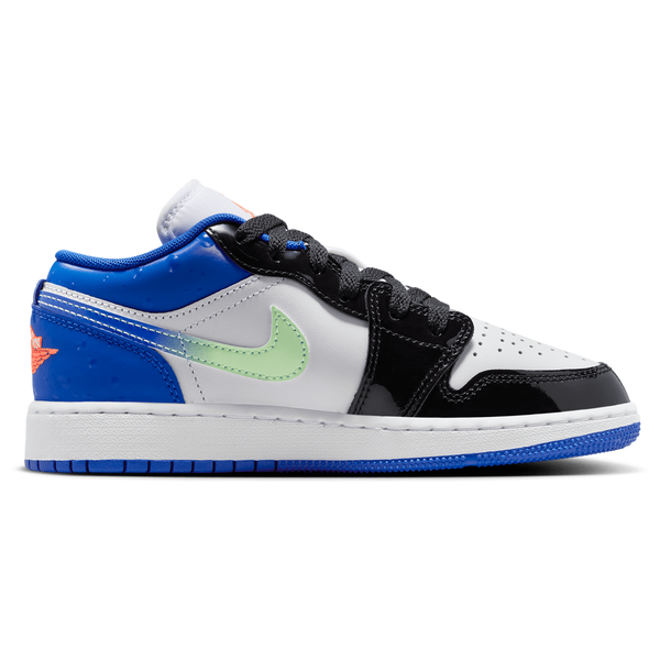 Jordan AJ 1 Low SE - Boys' Grade School - Orange/White/Blue