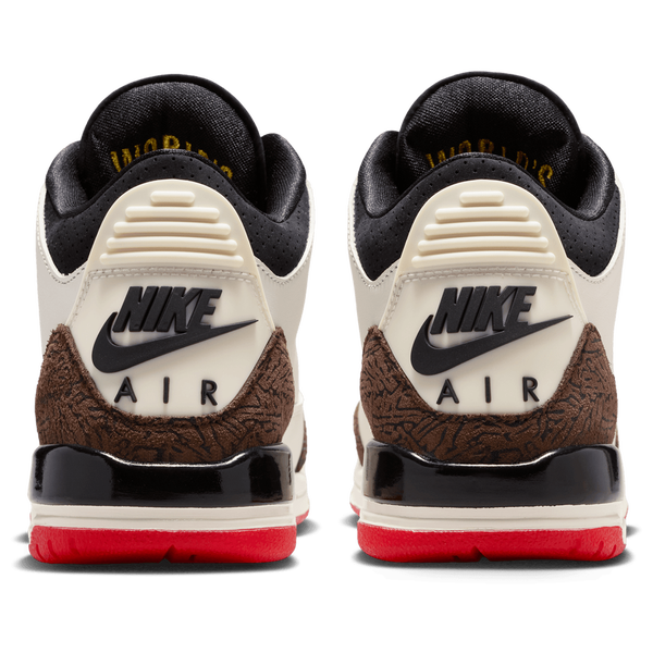 Jordan Retro 3 - Boys' Grade School - Black/White/Tan - Image 3