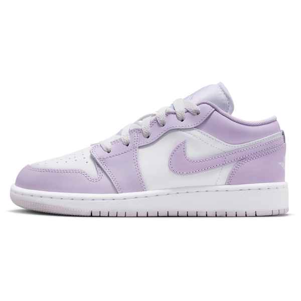 Jordan AJ 1 Low - Girls' Grade School - White/Barely Grape - Image 2