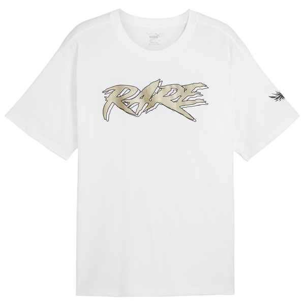 PUMA Footlocker 50th Anniversary Melo Logo T-Shirt - Men's - White/Gold/Black - Image 4