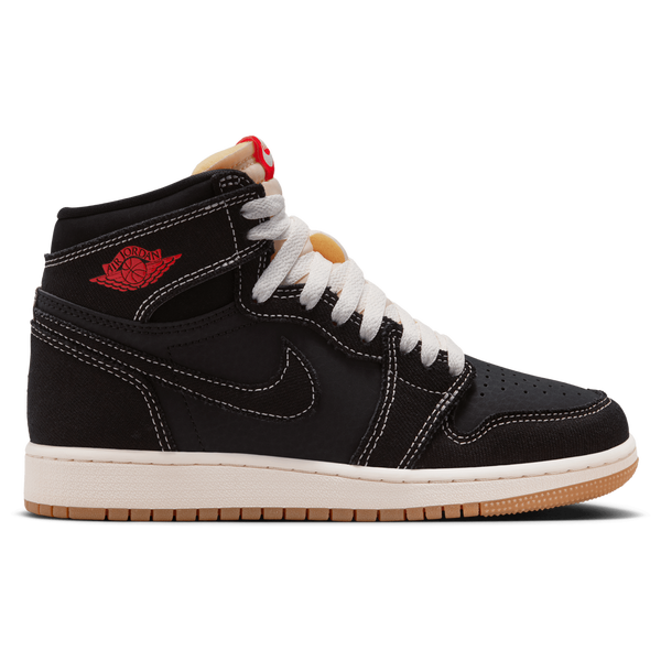 Jordan Retro 1 High OG - Boys' Grade School - Black/White/Red