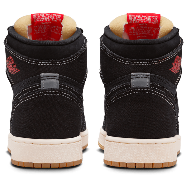 Jordan Retro 1 High OG - Boys' Grade School - Black/White/Red - Image 3