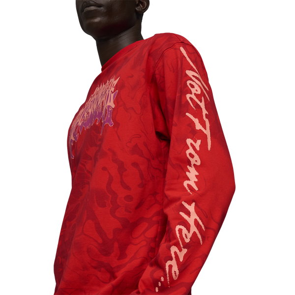 PUMA Lamelo Supernova Long Sleeve AOP Tee - Men's - Puma Red - Image 3