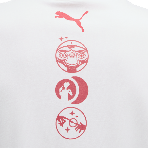 PUMA Hoops X E.T. T-Shirt I - Men's - White/Red - Image 4