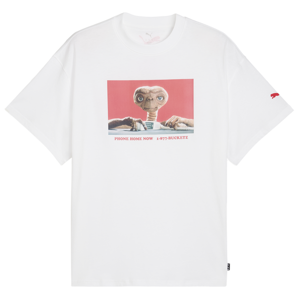 PUMA Hoops X E.T. T-Shirt I - Men's - White/Red - Image 6