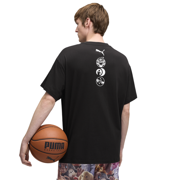 PUMA Hoops X E.T. T-Shirt II - Men's - Black/Blue - Image 2