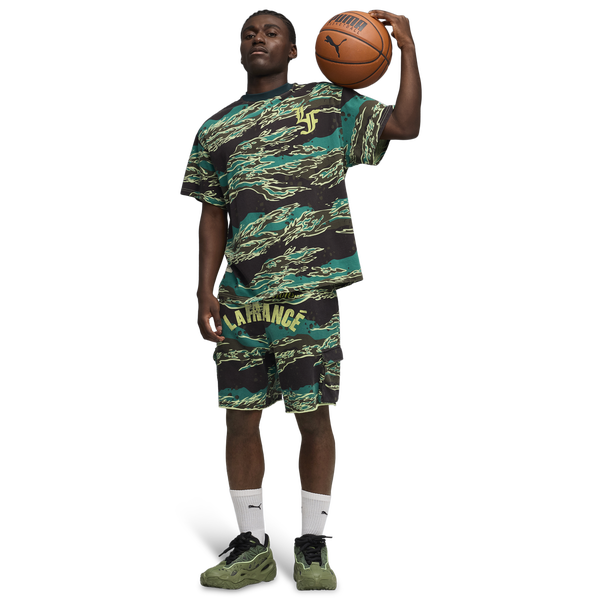 PUMA LaFrance Supply AOP T-Shirt - Men's - Green Terrain Aop/Brown - Image 3
