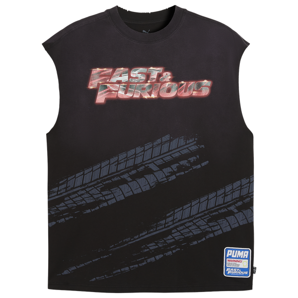 PUMA x Fast & Furious Cut-Off T-Shirt - Men's - Black/Red - Image 4