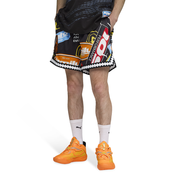 PUMA x Fast & Furious Reversible Mesh 6" Shorts - Men's - Black/Multi