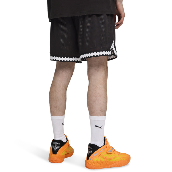 PUMA x Fast & Furious Reversible Mesh 6" Shorts - Men's - Black/Multi - Image 4