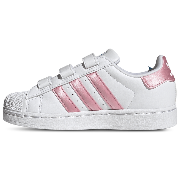 adidas Superstar Alice - Girls' Preschool - White/Pink - Image 2