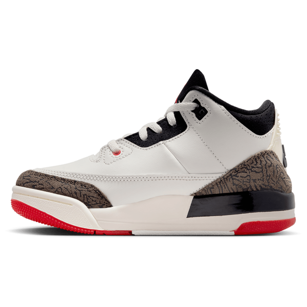Jordan Retro 3 - Boys' Preschool - White/Black/Tan - Image 2