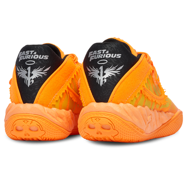 PUMA MB 05 Fast & Furious LA - Boys' Preschool - Black/Lux Lime/Heat Fire - Image 3