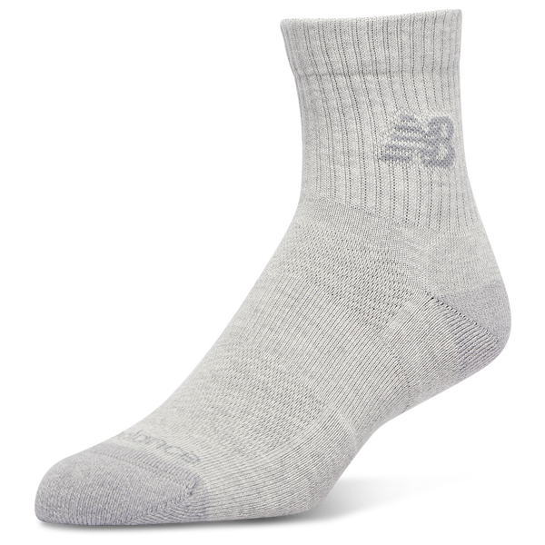 New Balance Active Cushion 6PK Quarter Sock - Sea Salt/Heather Grey/Black - Image 5
