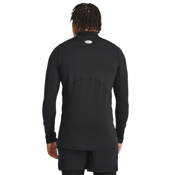 Under Armour CG Armour Fitted Mock - Men's - Black/Black - Image 2