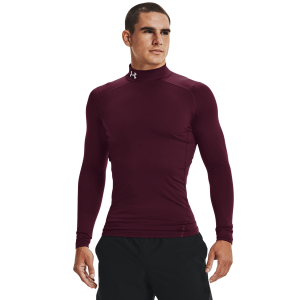 Under Armour CG Armour Comp Mock - Men's - White/Maroon