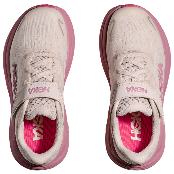 HOKA Clifton 10 - Girls' Preschool - Dried Rose/Rose Cream - Image 4