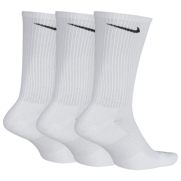 Nike 3 Pack Dri-FIT Plus Crew Socks - Men's - Black/White - Image 3