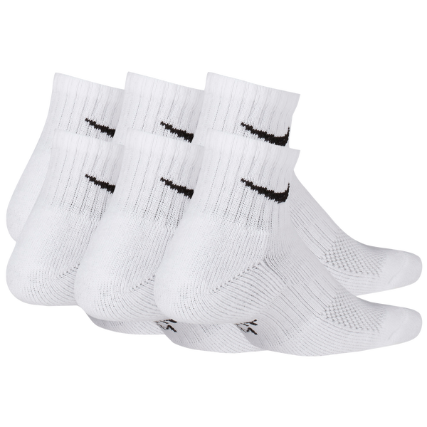 Nike 6 Pack Cushioned Quarter Socks - Boys' Grade School - White/Black - Image 3