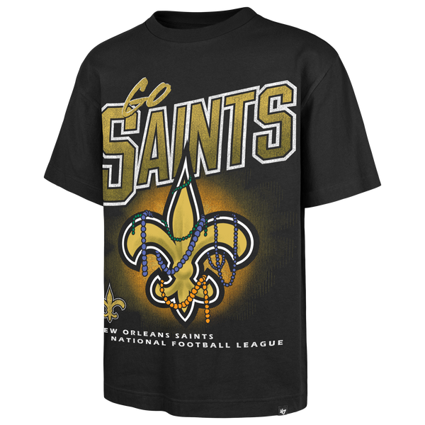 47 Brand NFL New Orleans Saints Wild S/S T-Shirt - Men's - Black