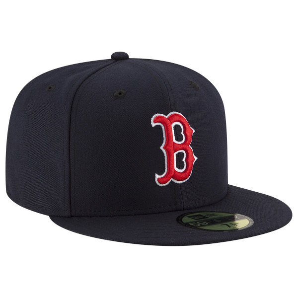 New Era Red Sox 59Fifty Authentic Cap - Adult - Navy/Red - Image 3