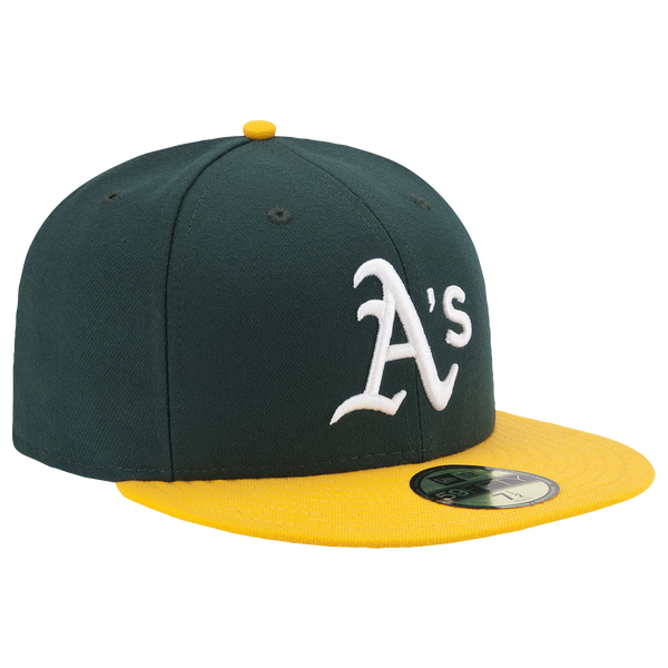 New Era Athletics 59Fifty Authentic Cap - Adult - Green/Yellow - Image 3